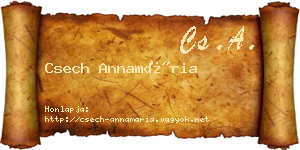 Csech Annamária névjegykártya
